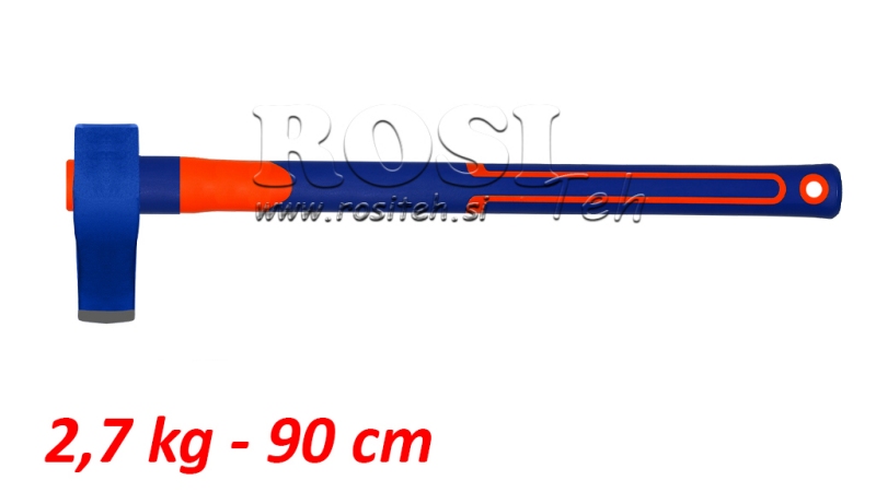 HACHE À FENDRE LE BOIS AVEC MANCHE EN CARBONE - A623 2,7 kg - 90 cm