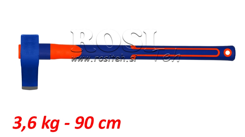 HACHE À FENDRE LE BOIS AVEC MANCHE EN CARBONE - A623 3,6 kg - 90 cm
