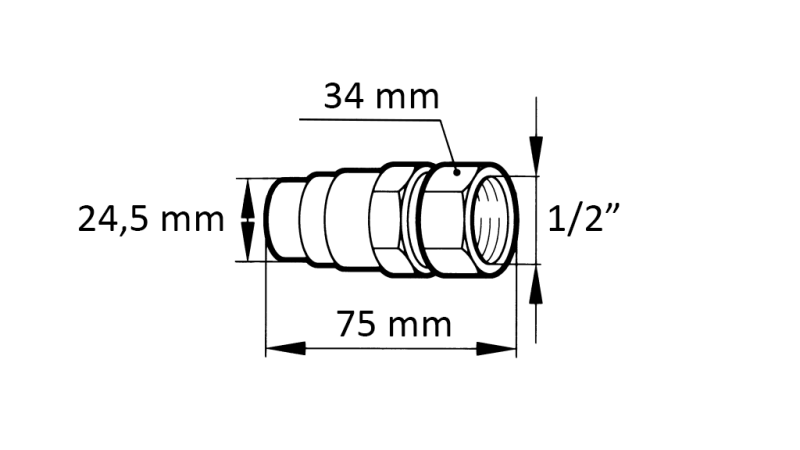 RACCORD RAPIDE EXCAVATEUR FFH MALE 1/2
