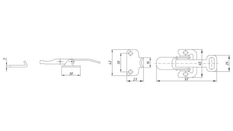 FERMETURE DU PANNEAU LATÉRAL DE REMORQUE, TYPE NAPA L