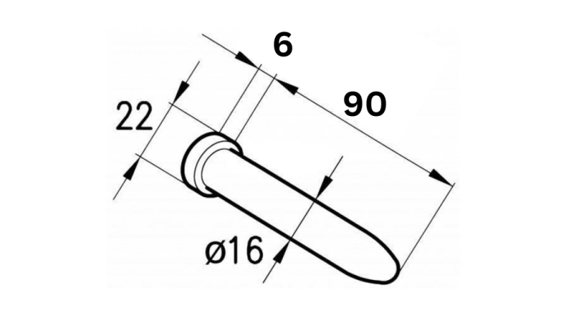 Φ16 AXE POUR CHARNIÈRE ROMA
