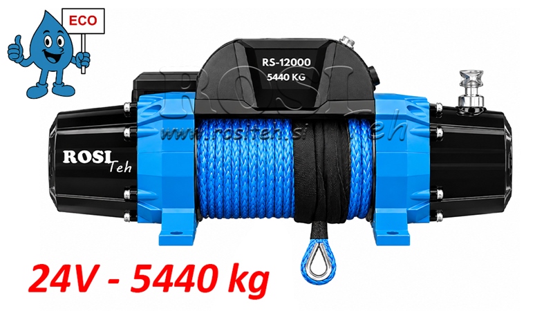 24 V ELEKTRIČNI VITEL RS-12000 - 5440 kg - SINTETIČNA VRV ECO