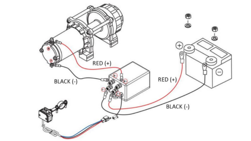 12 V TREUIL ÉLECTRIQUE RS-3500 - 1585 kg - CORDE SYNTHÉTIQUE - ECO