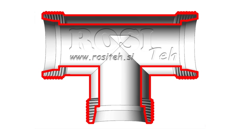 T-PIECE HYDRAULIQUE L-12 AVEC ÉCROU