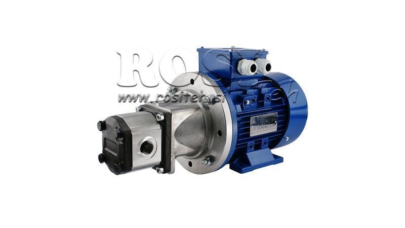 GROUPE D'ASSEMBLAGE DE POMPE HYDRAULIQUE 2 12 ccm MOTEUR ÉLECTRIQUE 3 phases - 4 KW (débit = 17 litres/min)