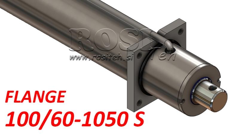 cylindre hydraulique avec plaque de montage et tuyaux 100/60-1050