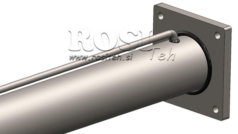 HYDRAULISK SYLINDER FOR VEDKLØYVER MED MONTERINGSPLATE100/60-1050 - ØVRE TILKOBLING