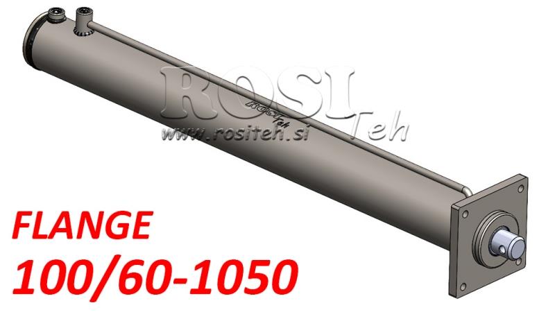 HYDRAULISK SYLINDER FOR VEDKLØYVER MED MONTERINGSPLATE100/60-1050 - ØVRE TILKOBLING