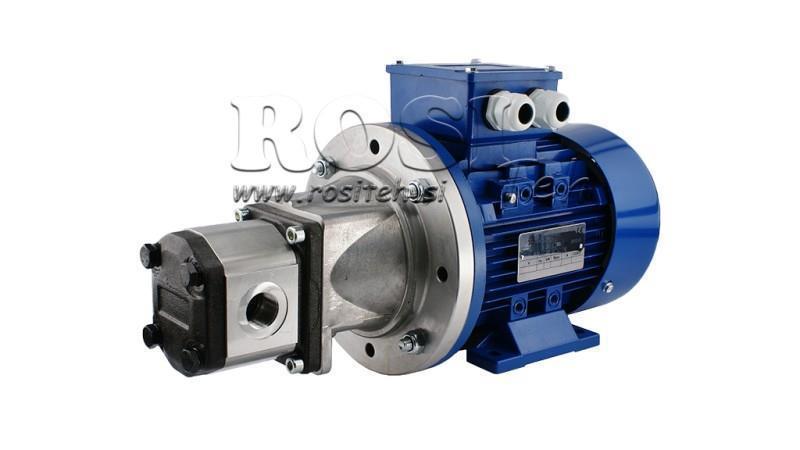 GROUPE D'ASSEMBLAGE DE POMPE HYDRAULIQUE 2 20 ccm MOTEUR ÉLECTRIQUE 3 phases - 7.5 KW (débit = 29 litres/min)