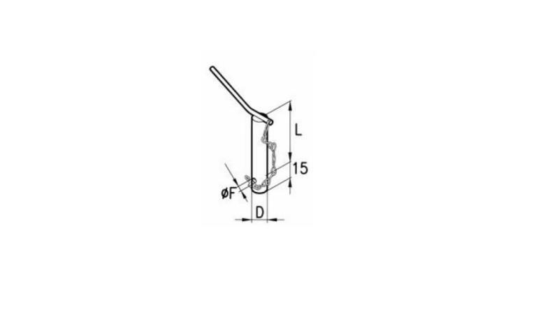 CALAGE DE SÉCURITÉ 25mm L130 -DIMENSIONS 