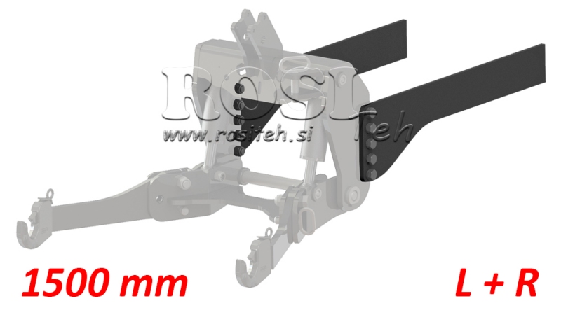 CONSOLE DE MONTAGE UNIVERSELLE POUR HYDRAULIQUE AVANT DE TRACTEUR CAT. 2 & CAT. 3 (1500 mm)