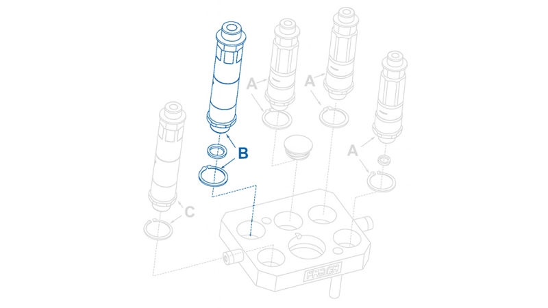 RACCORD RAPIDE MÂLE POUR MULTI-FASTER 9/16 3PLK 3PLV B PARTIE MOBILE