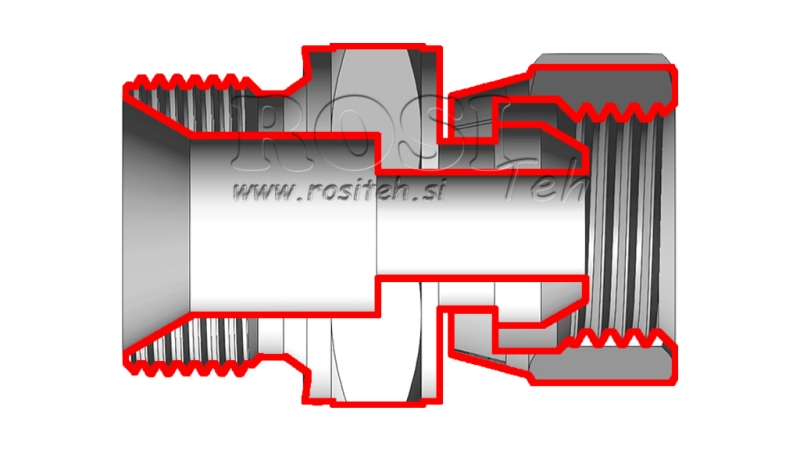 HIDRAVLIČNI REDUCIR VRTLJIVA MATICA BSP1/2 - BSP3/8