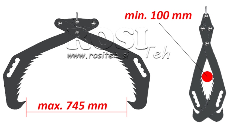 GRAPPIN FORESTIER MANUEL HD70 (700 MM) - PEINTE