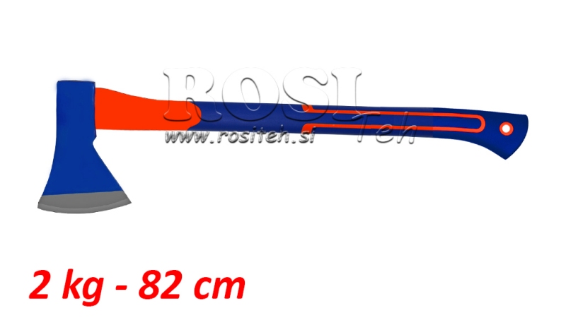 HACHE AVEC MANCHE EN CARBONE - 2 kg - 82 cm