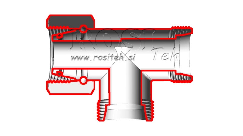 HIDRAVLIČNI T KOM S-20 Z VRTLJIVO MATICO STRANSKO M30x2