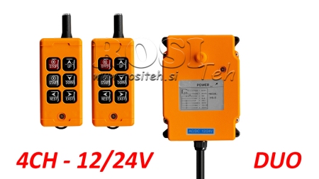 RÁDIOVÝ DIAĽKOVÝ OVLÁDAČ 4CH - 12/24V DUO