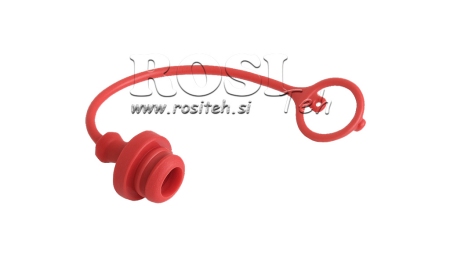 COUVERCLE EN CAOUTCHOUC PROTECTEUR ROUGE - RACCORDEMENTS RAPIDES FEMELLE