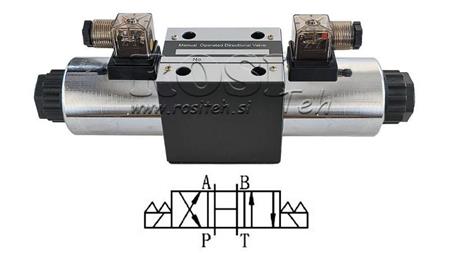 HYDRAULICKÝ ELEKTROMAGNETICKÝ VENTIL KV-4/3 CETOP 5 12/24/230V N3