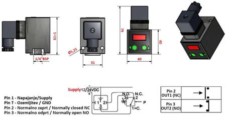 INTERUPTEUR DE PRESSION ÉLECTRONIQUE KLV55 0-200 BAR (MAX.500BAR)