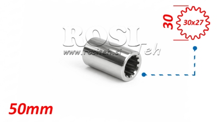 ADAPTOR CARDANIC BUȘĂ 30x27 (16 CANELURI) (50 mm)