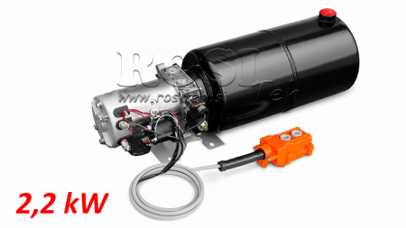 MINI HÜDRAULILINE JÕUÜKSUS 24V DC - 2.2kW = 2.1cc - 12 lit