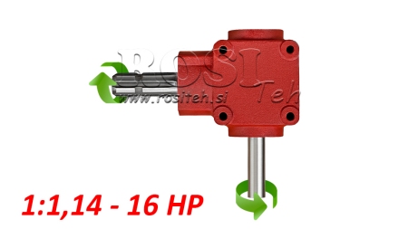 ENGRENAGE ANGLE L-155J 1: 1.14 (16HP-12KW)