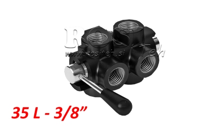 ROBINET A BOISSEAU CYLINDRIQUE 6 VOIES -DEVIATEUR- G3/8 - 35L/MIN