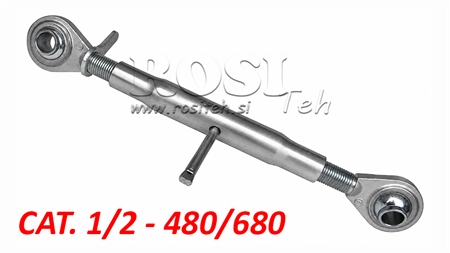 BARRE DE POUSSEE 3EME POINT MÉCANIQUES POUR TRACTEUR A FILETAGE STANDARD - CAT. 1/2 - M27X3 - 480/680