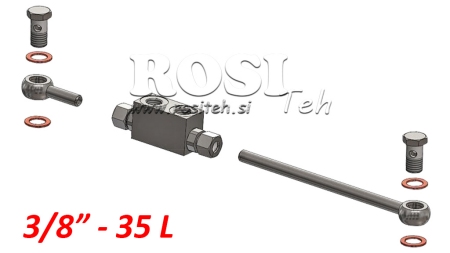 CLAPET ANTI-RETOUR DOUBLE PILOTE TYPE VBPDE 3/8'' – 35 L/MIN AVEC DURITE