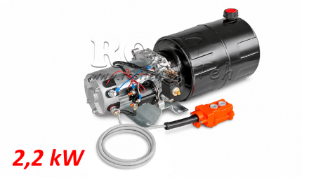 MINI HÜDRAULILINE JÕUÜKSUS 24V DC - 2.2kW = 2.1cc - 8 lit - ühefaasiline kokkupanek (metall)