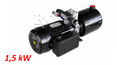 MINI CENTRALE HYDRAULIQUE 230V AC (1.5 kW) - 5.8 cc - 8.2 lit/min - réservoir 6 lit