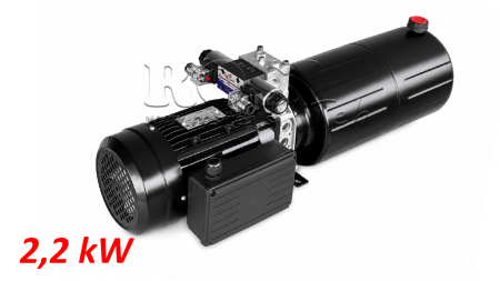 MINI HYDRAULIKAGGREGAT 230V AC (2,2 kW) - 8,0 cc - 11,2 lit/min - tank 12 lit