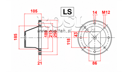 KUPPLUNGSGLOCKE LS 252 (EM 2,2-4 kW / GR2)