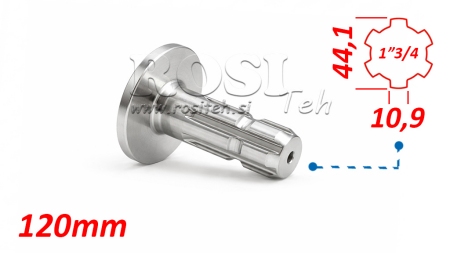 P.T.O. ADAPTER MET FLENS 1 3/4 L120