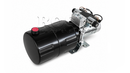 MINI HYDRAULIC POWER-PACK UNIT 12V DC - 1.6KW = 2.1CC - 8 LIT - DOUBLE-ACTING UNIT (METAL)