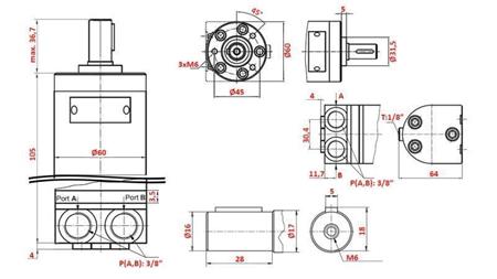 MOTEUR HYDRAULIQUE MM 8 -côté