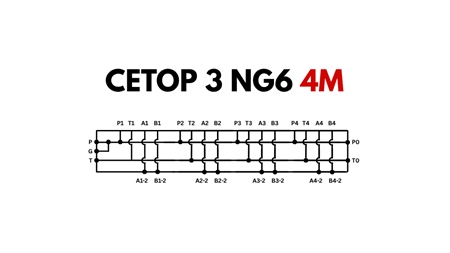 EMBASE 4 POSTES CETOP 3 SANS LIMITEUR DE PRESSION