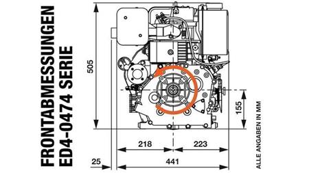 moteur diesel 474cc-8.0kW-3,600 RPM-E-KW25x88-démarrage électrique