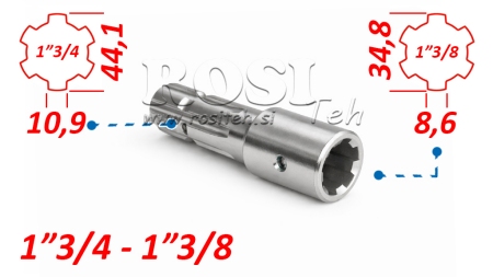 КАРДАНЕН АДАПТЕР ОТ 1-3/8 КЪМ 1-3/4 (150 mm)