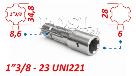 P.T.O. ADAPTER 1''3/8 -23 uni 221