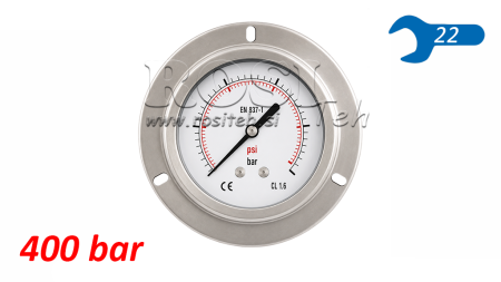 MANOMETR DN100 ZADNÍ 0 - 400 BAR - 1/2