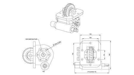Rozmery HYDRAULICKEJ ČERPADLA - ISUZU MSB 5S VACUUM