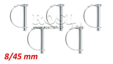 CLIPS / GOUPILLE DE SECURITE SEMI-CIRCULAIRES Φ 10/45 MM (5PCS)