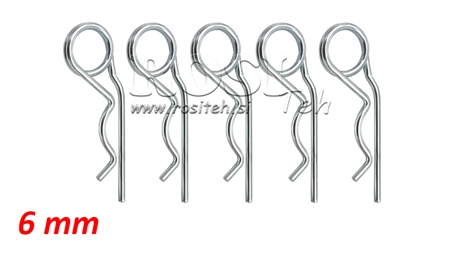 LOT DE CLIPS DE SECURITE DOUBLES Φ 6 MM (5PCS)