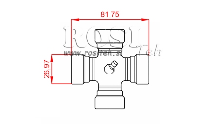 KŘÍŽ F-26,97X81,75 PRO ECO KARDANOVÝ HŘÍDEL 910mm 30-75HP A 890mm 30-75HP