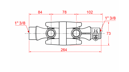 JUNTA CARDÁN DOBLE CAT.2 (264 mm)