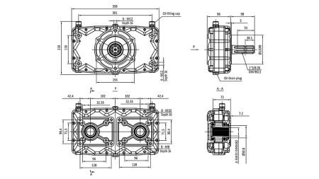 MULTIPLICATEUR DOUBLE POUR POMPE HYDRAULIQUE DE GROUPE 2/3 -1:3 MALE