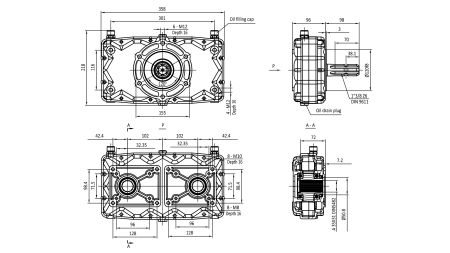 MULTIPLICATEUR DOUBLE POUR POMPE HYDRAULIQUE DE GROUPE 2/3 -1:2,5 MALE