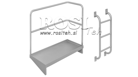 PLATEFORME AVEC GARDES CORPS + ÉCHELLE